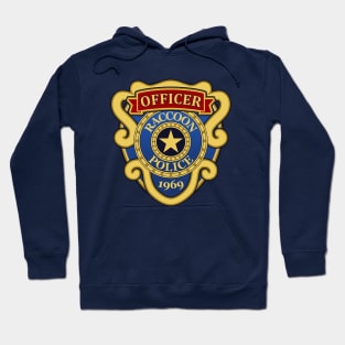 Raccoon Office Police Badge Hoodie